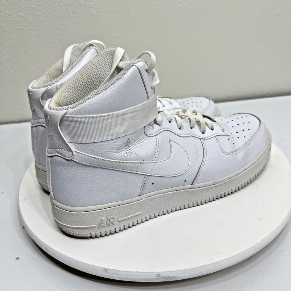 Nike Air Force 1 High Triple White Men's Size 11.5 / 315121-115 - Picture 7 of 13